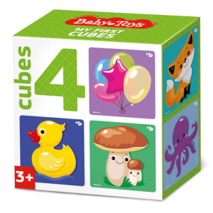 иг-137 Кубики пластмассовые "Микс" 4 шт Baby Toys