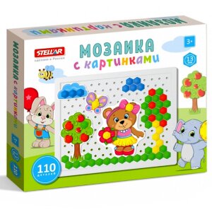 у-311/1 Мозаика с картинками, 110 деталей, диаметр 13 мм