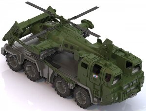 и-11132 Военный тягач "Щит" с вертолетом