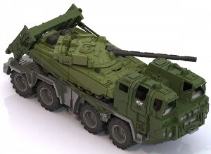 и-11136 Военный тягач "Щит" с танком