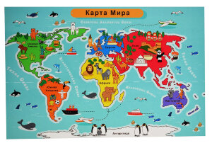 д-561 Крышка-игра для светового планшета "Карта мира"