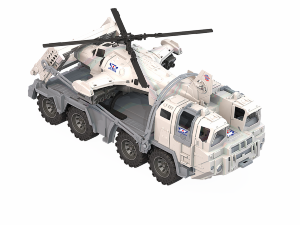 и-11143 Военный тягач "Арктика" с вертолетом