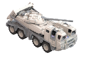 и-11145 Военный тягач "Арктика" с танком
