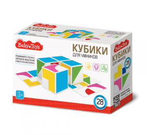 иг-234 Кубики пластмассовые "Кубики для умников" 4 шт с карточками Baby Toys